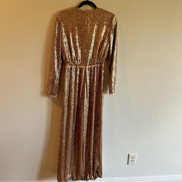 Rachel Zoe Noelle Pink Sequin 3/4 Length Sleeve Jumpsuit | 2 - Picture 12 of 13